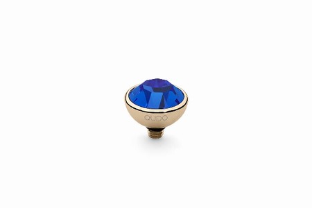 Qudo Gold Topper Bottone 10mm - Sapphire